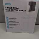 Tastyle Mini Hot and Iced Coffee Maker Single Serve, for K Cup and Ground, 6 to 14 Oz Brew Sizes, with Recipe Book, for Home, Travel, RV, Office and Dorm, Elegant Gray