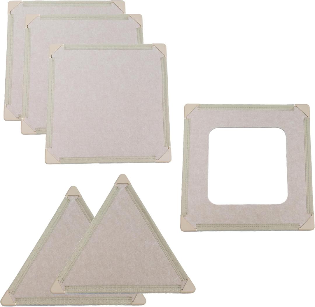 Magnetic Panel Playhouse - Square and Triangle Panel Booster Pack, Lightweight Panels with Built-in Magnets Easily Snap Together - Requires Big Set