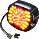 Tail Light LED Brake Turn Signal Rear Light Low Profile Taillights Compatible with Dyna Sportster 883 1200 Road King (Red-Amber)