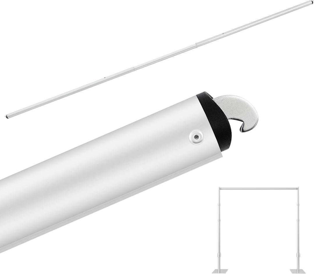 Zonon 1 Pcs 4-10ft Double Layer Adjustable Crossbar and Hangers for Use with Pipe and Drape Kit Pipe and Drape Crossbar for Backdrop Stand, Background Curtain and Wedding Decor