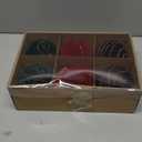 Velvet Christmas Ball Ornaments Set - 6 Pcs 4" Large Hanging Balls Burgundy Brown Green with Gold Detailing Shatterproof Luxury Decor for Xmas Tree Holiday Home Party & Seasonal Decorations