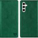 ZZXX for Samsung Galaxy S23 FE Wallet Case with [RFID Blocking] Card Slot Stand Strong Magnetic Leather Flip Fold Protective Phone Case for Samsung Galaxy S23 FE Case Wallet(Green-6.4 inch)