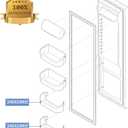 240323002 Refrigerator Door Bin Shelf Compatible with Frigidaire or Electrolux, Bottom 2 Shelves on Refrigerator Side, Single Unit, Clear, Replaces PS429725, AP2115742, AH429725