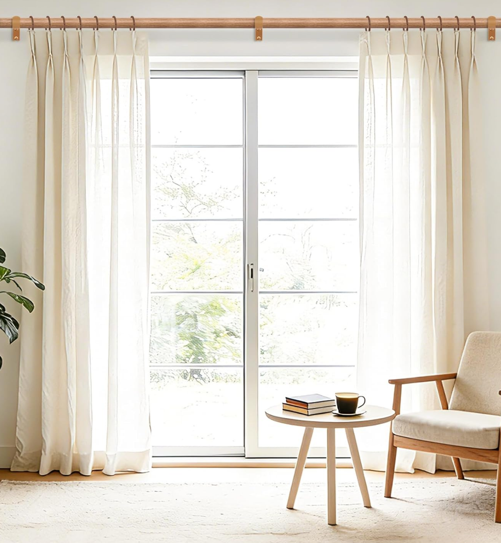 Bamboo Curtain Rods Size 49