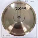 6" Diameter Electroplating Diamond Grinding Wheel with 1/2" Arbor for Stone Glass Lapidary Crystal Polishing (Grit:2000#)
