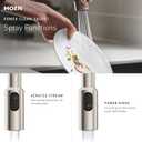 Moen Align Matte Black Motionsense Wave Sensor Touchless One-Handle High Arc Spring Pre-Rinse Pulldown Kitchen Faucet with Sprayer, Kitchen Sink Faucet for Bar, Farmhouse, Commercial, 5923EWBL