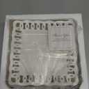 Square Appetizer Plate, Set of 4, 8 inch Ceramic White Dinner Plates with Lace Rim, Small for Cake Snacks Dessert Steak Bread Butter Canape Luncheon Side Dish at Home Hotel and Restaruant, Stackable