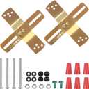 2Pack 4" Light Fixture Mounting Brackets, Adjustable Mounting Plates for Standard 4" Electric Box, Light Crossbar Set with Screw and Nuts for Wall Light, Close to Ceiling Light, Pendant