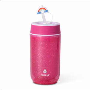 Manna™ Navigator Bottle Plastic with Rainbow Straw Topper