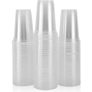 Walasaso Plastic Cups, 100 Pack 12 Oz Clear Plastic Cups Disposable 12 Oz for Home Office Outdoors Picnic, Suitable for Anniversary Party