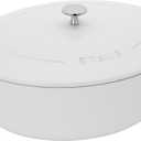 Staub Cast Iron 6.25-qt Shallow Oval Dutch Oven - White