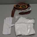 Aviator Hat with Goggles, White Scarf and Gloves, 3pcs Old-Time Aviator Costume Accessories, Halloween Costumes for Kids Boys Girls Ages 3-8 Cosplay, Birthday Party