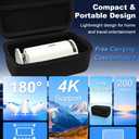 Mini Projector, Native 1080P Portable Projector with Carrying Case, 4K Support, 270Rotatable Outdoor Movie Proyector, Home Theater Projector Compatible with Phone/TV Stick/Laptop/PS4/HDMI/USB