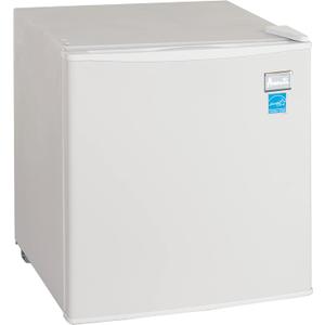 Avanti Mini Fridge Compact Refrigerator for Home Office or Dorm, Features Compressor Cooling Single Reversible Door Removable Shelves Automatic Defrost and Adjustable Temp Control, 1.7-Cu.Ft, White