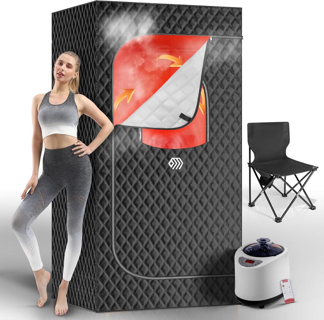 Portable Sauna for Home, Steamer Portable Steam Sauna for Home, Personal Sauna with Big Sauna Chair, Remote Control
