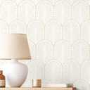 Sevalo Modern Peel and Stick Wallpaper Boho Contact Paper for Cabinets and Drawer Beige Geometric Wallpaper Self-Adhesive Removable Neutral Paper Shelf Liner Bedroom Bathroom Waterproof 17.3inW 197inL