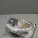 Abbylike 3 Pack 14" Round Cat Dog Bed Cushion Pad Mat Faux Rabbit Fur Pet Sleeping Mat with Small Ball Warm Plush Anti Slip Washable Cat Tree Tower Replacement Cushion Pad for Carrier Crate, White