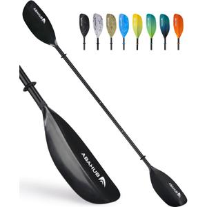 Abahub Adjustable Kayak Paddle 210-230 cm/ 230-250 cm Floating Kayaking Oars Boating Oars Canoeing Oars Black
