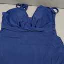 Blooming Jelly Womens One Piece Swimsuit Tummy Control Swim Dress Twist Front Bathing Suit XL Blue