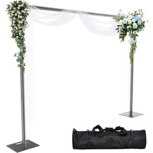 Pipe and Drape Backdrop Stand 10ftx10ft Adjustable Background Support System Heavy Duty Background Stand for Wedding Banquet Decorations Black