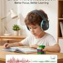 Kids Bluetooth 6.0 Safety Earmuff for Kids, 29dB SNR Noise Cancelling Headphones with 94dB Lock Noise Reduction, 80H Playtime, Hearing Protection for Autism, Travel, Monster Jam, Black