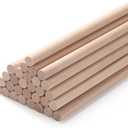 Wooden Dowel Rods Wood Dowels for Crafts,30 PCS 5/16 x 12 Wooden Sticks for Crafts, Round Macrame Dowels, Unfinished Hard Wood Sticks for Crafting, Arts and DIYers, Crafting, Tiered Cake Support