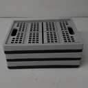 3 Packs Plastic Folding Milk Crate 16 Quart, Collapsible Storage Crates