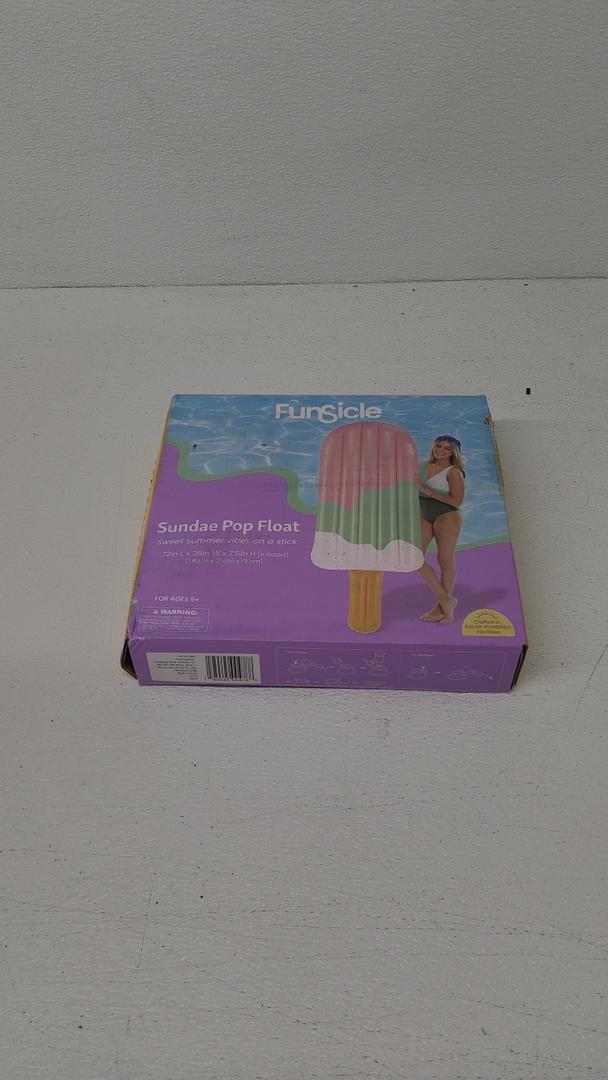 Funsicle Inflatable Popsicle Pool Float with Realistic Printing, 72" X 28"×7.5", 9+