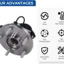 PAROD Front 515136 Wheel Hub and Bearing Assembly Compatible with 2008-2013 Chrysler Town & Country, 2008-2013 Dodge Grand Caravan, 2009-2012 VW Routan w/ABS