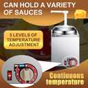 Nacho Cheese Dispenser with 2 Pcs Pump, 2.64 Qt Stainless Steel Hot Fudge Sauce Warmer with 6-Level Temperature Control, Nacho Cheese Machine for Chocolate, Caramel, Back to School Party Supply