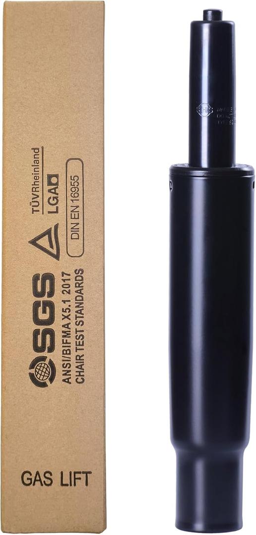 Office Chair Cylinder Replacement, SHS Gas Cylinder Class 4 TUV, Heavy Duty Gas Lift Piston, 4.4" Stroke, Universal Fit