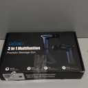 3-in-1 Detachable Percussion Massage Gun with Extension Handle, Muscle Massage Gun Deep Tissue for Arm Shoulder Lower Back Thigh Waist, Portable & Quiet for Home Gym Office Use,12 Speeds-Gifts for All