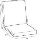 ARDEN Outdoor Midback Chair Cushion, 18 x 16.5, Water Repellent, Fade Resistant 18 x 16.5, Ruby Red Leala