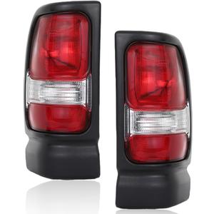 Tail Lights Assembly Rear Lights Compatible with Dodge Ram 1500 2500 3500 1994-2002 Taillamps Left Diver & Right Passenger Side Pair Red Lens