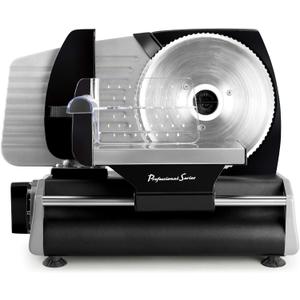 Meat Slicer, Cuts Meat, Cheese, Bread, Fruit & Vegetables, Adjustable Slice Thickness, Stainless Steel Blade, Safe Non-Slip Feet, For Home Use, Easy To Clean