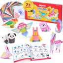 JoyCat Origami Paper Kit for Kids,180 Sheet 5.5x5.5 Colorful Paper,73 Unique & Unicorn Style with Instruction Book,Art&Crafts Supply Set for Ages 5-12 Girl,Ideal DIY & Educational Toy,Gift for Kids