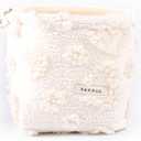 Makeup Bag for Women Fluffy Cosmetic Bag with Zipper Cute Cosmetic Pouch Portable Toiletry Bag Handbag Make Up Travel Purse Organizer Small Size