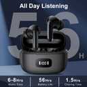 Earbuds, Wireless Earbuds 2026 Bluetooth 5.3 Headphones, 56Hrs Hi-Fi Stereo Deep Bass Earphones with 4 ENC Noise Cancelling Headphones Mics, IPX7 Waterproof Ear Buds for iPhone Android Phones Laptop