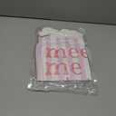 Beach Tote Bag, Summer Canvas Striped Tote Bags for Women, Meet Me At The Beach Aesthetic Shopping Bag (Pink&purple)