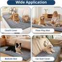 OstepDecor Washable Couch Cover for Dogs, Thick Pet Friendly Sofa Covers, Soft Couch Protector, Paw Cart Sofa Slipcovers, Cushion Protector for Leather, Sectional, Loveseat (27.6" x 27.6", Blue Grey)