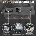 Driver Side Master Power Door Window Control Switch Cover Bezel Assembly Fit Chevy Chevrolet Silverado Gmc Sierra 1500 2500 2500HD 3500 2003 2004 2005 2006 2007 Replaces 15883322 DWS248