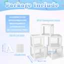 Transparent Baby Boxes for Baby Shower Decorations, 5pcs Balloon Boxes with 78 Letters for Gender Reveal, Measure Box for Bride Shower Birthday Wedding Graduation Easter Party Backdrop Decor(5PCS)