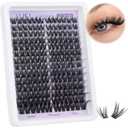 ALICE Lash Clusters Wispy Cluster Eyelash Extensions 192pcs Natural Individual Lashes DIY Lash Extension 10-18mm Cluster Eyelashes with Mix 4-7mm of Lash Band