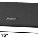 SOULION R50 Bluetooth Computer Speakers, 3.5mm PC Sound Bar for Desktop Monitor, Wired USB Powered & Colorful LED Lights with Switch Button, Surround Sound Soundbar PC Spearkers for Computer