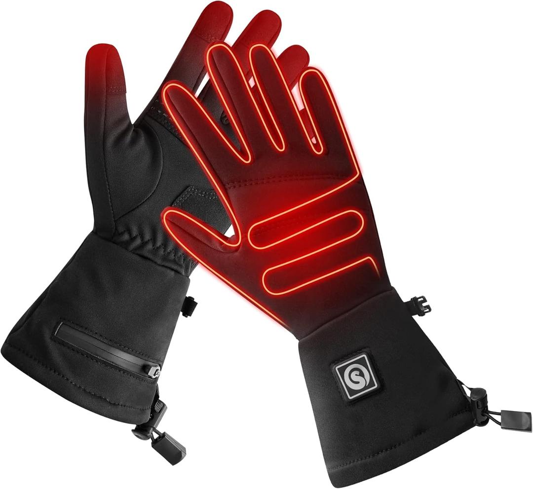 DAY WOLF Heated Glove Liners Electric Gloves for Men Women Rechargeable Battery Hand Warmer for Winter Sports Snow Biking Riding Skiing Cycling Hunting Snowboarding (XX-Small)