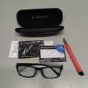 Stylish Blue Light Blocking Glasses for Women or Men - Ease Computer and Digital Eye Strain, Dry Eyes, Headaches and Blurry Vision - Instantly Blocks Glare from Computers and Phone Screens w/ Case