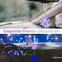 3 Pcs Crystal Star Snowflake Ornaments Colorful Snow Pendant Christmas Haning Decor for Christmas Tree Window Sun Catcher Home Decor (Multiple Colors)