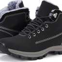 WHITIN Men's Waterproof Cold-Weather Snow Boots Black Size 10.5