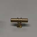 Brushed Gold Cabinet Knobs & Pulls - 2 Inch T Bar Kitchen Cabinet Hardware Drawer Pulls ZH0058, 10 Pieces