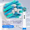 Replacement Heads for Oral B Braun Variety Pack of 16 PCS Floss Cross Sensitive Soft Precise Electric Toothbrush Heads Tooth Brush Head Refill Compatible with Oral-B [KJHD]